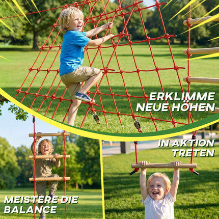 Ninja slackline sada pro děti, lezecká síť 150x300 cm