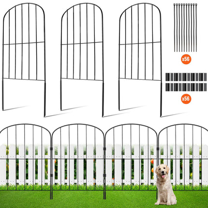 No-Dig Metal Garden Fence, 24 in Tall, 28 Pack