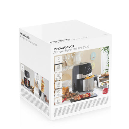 Fritéza bez oleje InnovaGoods Fryinn 3500 černá nerezová ocel 1400 W 3,5 L