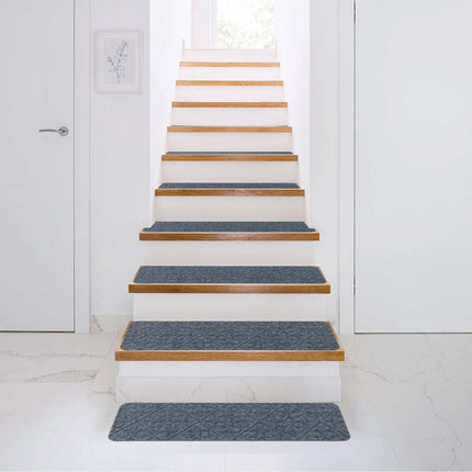 Non-Slip Light Grey Stair Treads, 15 Pack, 76x20 cm