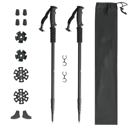 Hole na nordic walking, teleskopický hliník 65–135 cm