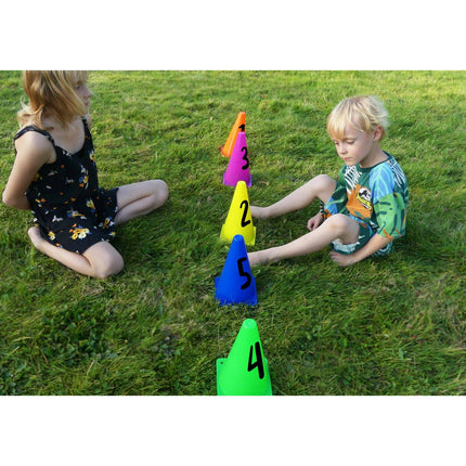 Číselné kužely 23 cm – sada 1-10