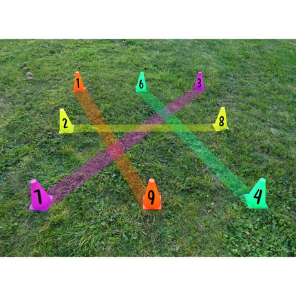 Číselné kužely 23 cm – sada 1-10