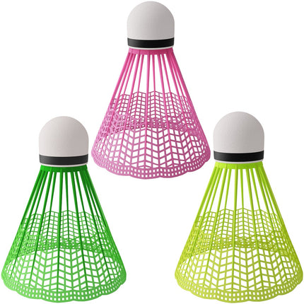 Nylonové badmintonové míčky, vícebarevné, 3 ks