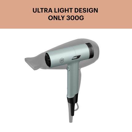 OBH Nordica Tiny BLDC Hair Dryer 1600 W with Diffuser, Ionic, 300 g