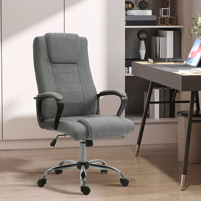 Ergonomická kancelářská židle, otočná, výškově nastavitelná, vzhled lnu