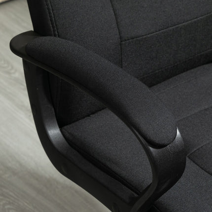 Ergonomická černá kancelářská židle s opěrkou hlavy, výškově nastavitelná