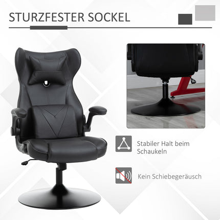 Ergonomická kancelářská židle – výškově nastavitelná, polstrovaná, černá