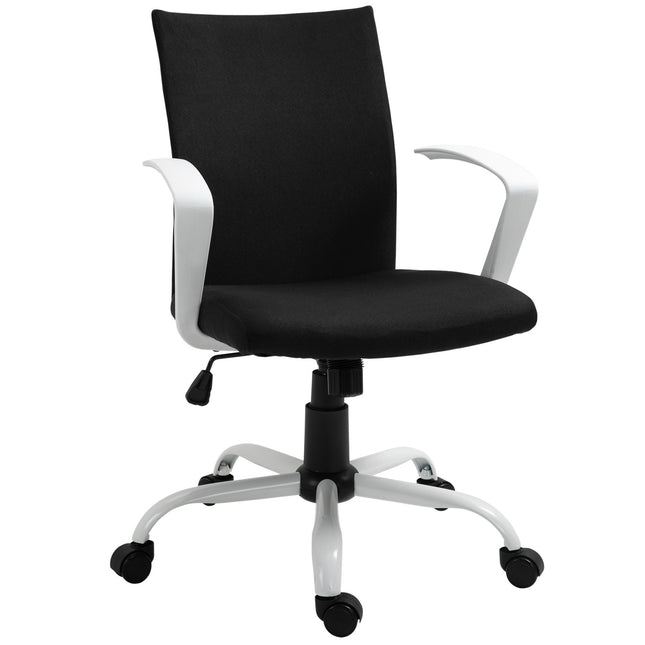Kancelářská židle, ergonomická síťovaná opěrka, otočná 360°, černá