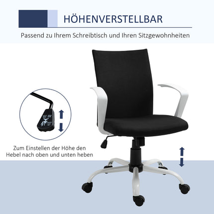 Kancelářská židle, ergonomická síťovaná opěrka, otočná 360°, černá