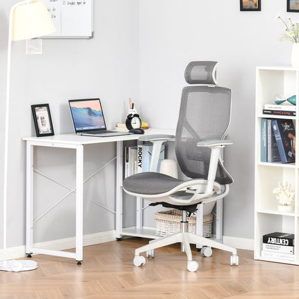 Ergonomická herní kancelářská židle, otočná s bederní opěrkou a 3D područkami