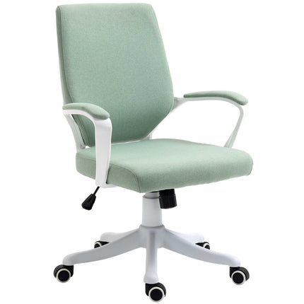 Ergonomická zeleno-bílá kancelářská židle, funkce naklápění, otočná o 360°