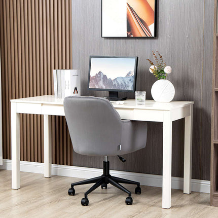 Ergonomická sametová kancelářská židle, výškově nastavitelná, šedá