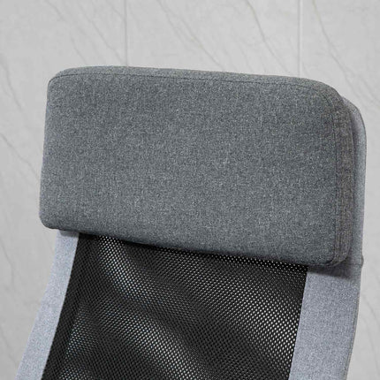 Ergonomická kancelářská židle, nastavitelná, s opěrkou hlavy, světle šedá