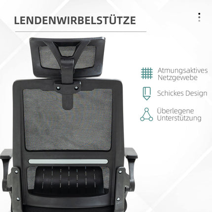 Ergonomická kancelářská židle s nastavitelnou opěrkou hlavy a područkami