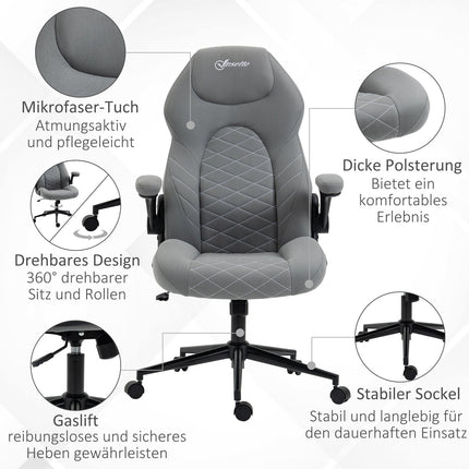 Ergonomická židle k psacímu stolu, otočná s nastavitelnými područkami