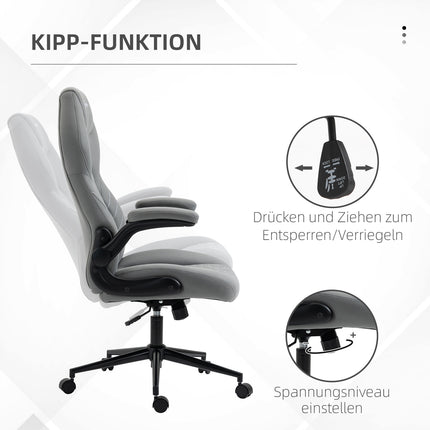 Ergonomická židle k psacímu stolu, otočná s nastavitelnými područkami