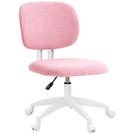Ergonomická kancelářská židle z růžového sametu – výškově nastavitelná