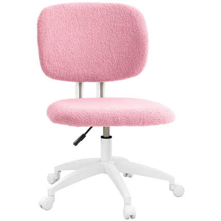 Ergonomická kancelářská židle z růžového sametu – výškově nastavitelná