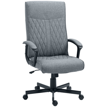 Ergonomická kancelářská židle, nastavitelná otočná, tmavě šedá