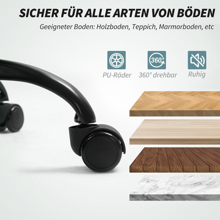 Ergonomická kancelářská židle, nastavitelná s područkami, šedý len