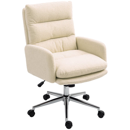 Ergonomická kancelářská židle, vzhled ovčí vlny, výškově nastavitelná