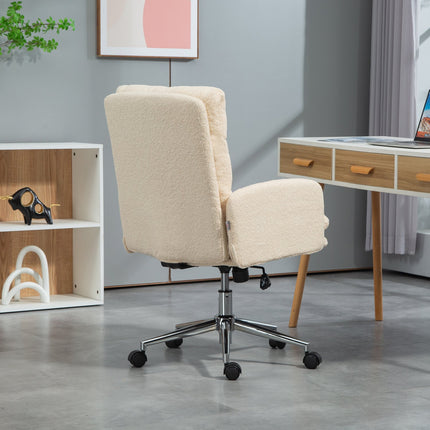 Ergonomická kancelářská židle, vzhled ovčí vlny, výškově nastavitelná