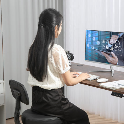 Ergonomická černá kancelářská židle s opěrným kruhem, nastavitelná otočná