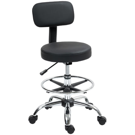 Ergonomická černá kancelářská židle s opěrným kruhem, nastavitelná otočná