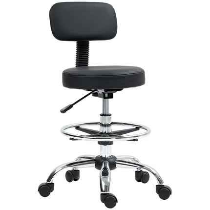 Ergonomická černá kancelářská židle s opěrným kruhem, nastavitelná otočná