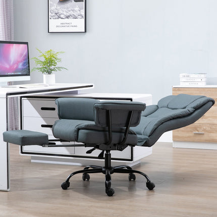Ergonomická kancelářská židle, nastavitelná s opěrkou hlavy a podnožkou