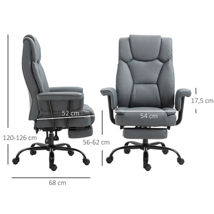 Ergonomická kancelářská židle, nastavitelná s opěrkou hlavy a podnožkou