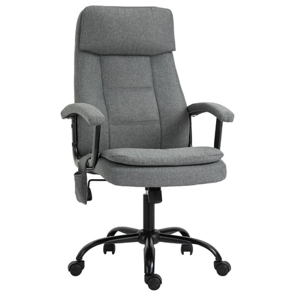 Ergonomická herní židle s bederní opěrkou, šedý len