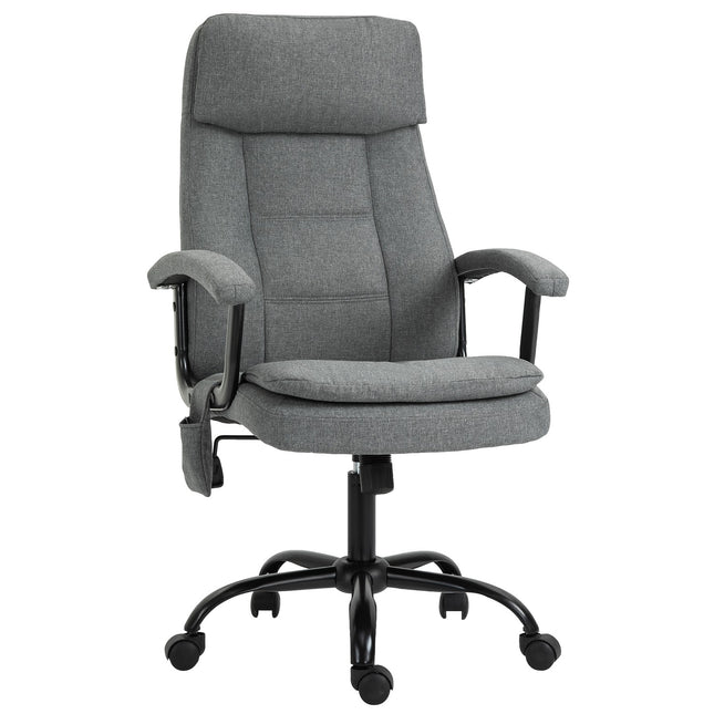 Ergonomická herní židle s bederní opěrkou, šedý len