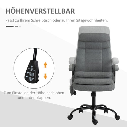 Ergonomická herní židle s bederní opěrkou, šedý len