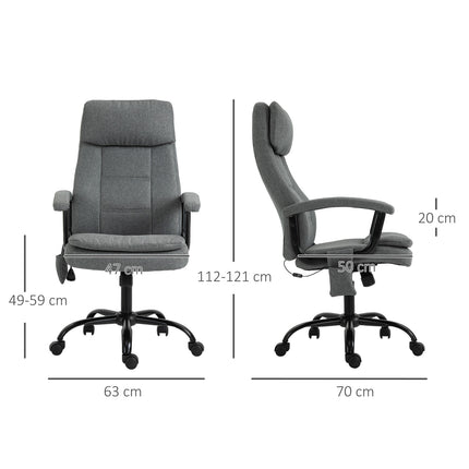 Ergonomická herní židle s bederní opěrkou, šedý len