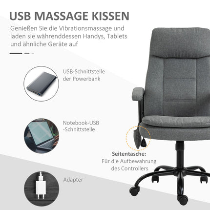 Ergonomická herní židle s bederní opěrkou, šedý len