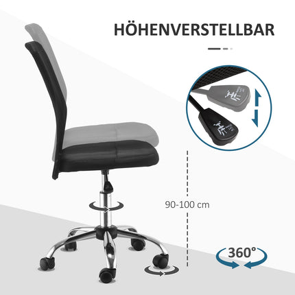 Ergonomická kancelářská židle, nastavitelná, prodyšná opěrka, černá