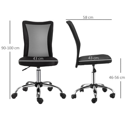 Ergonomická kancelářská židle, nastavitelná, prodyšná opěrka, černá
