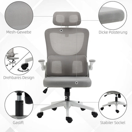 Ergonomická kancelářská židle, nastavitelná výška, bederní opěrka