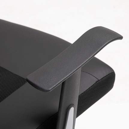 Ergonomická kancelářská židle z černé PU kůže, výškově nastavitelná