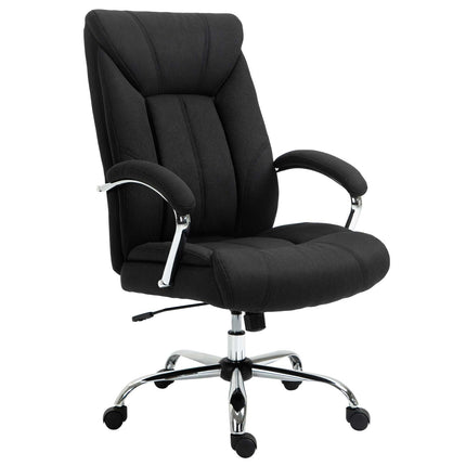Ergonomická kancelářská židle s houpacím mechanismem, polstrované područky, černá