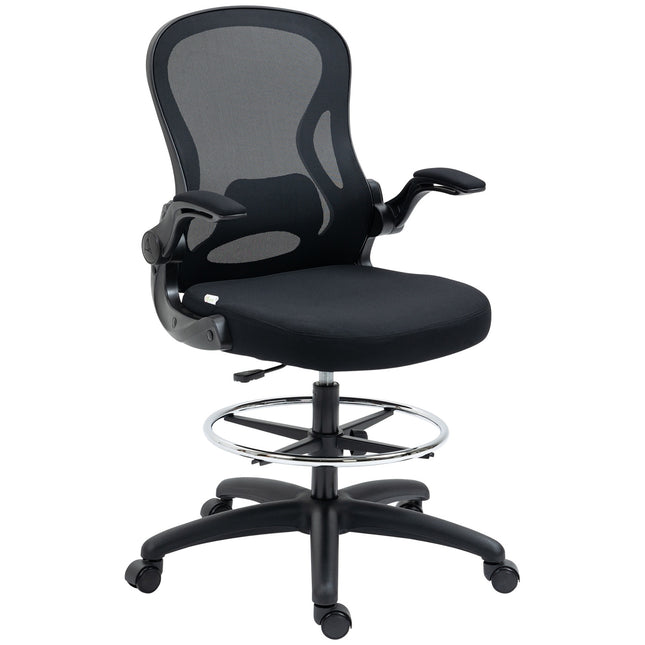 Ergonomická kancelářská židle s kolečky a bederní opěrkou, černá