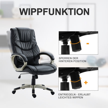 Ergonomická kancelářská židle s vysokým opěradlem, funkce naklápění