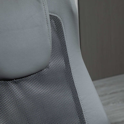 Ergonomická kancelářská židle ze šedé syntetické kůže, nastavitelná