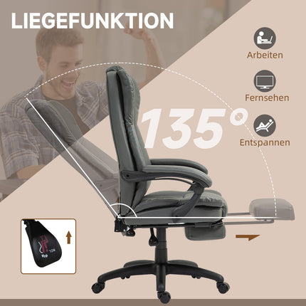 Ergonomická kancelářská židle s masáží a odpočinkovou polohou
