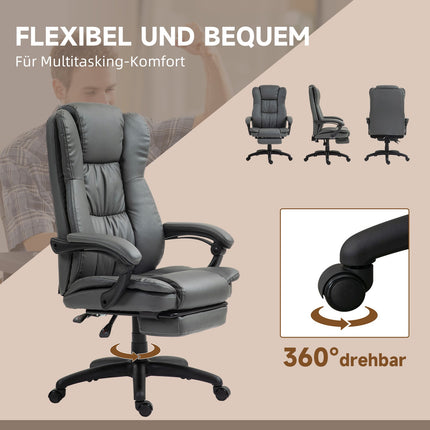 Ergonomická kancelářská židle s masáží a odpočinkovou polohou