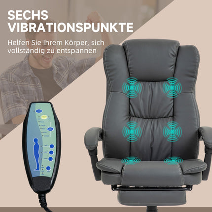 Ergonomická kancelářská židle s masáží a odpočinkovou polohou