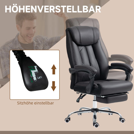 Manažerská kancelářská židle, výškově nastavitelná, černé mikrovlákno