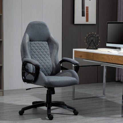 Ergonomická kancelářská židle s masáží, nastavitelná výška, šedá